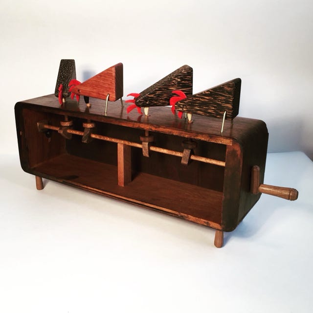 Pecking Hens  automata by Lisa Slater
